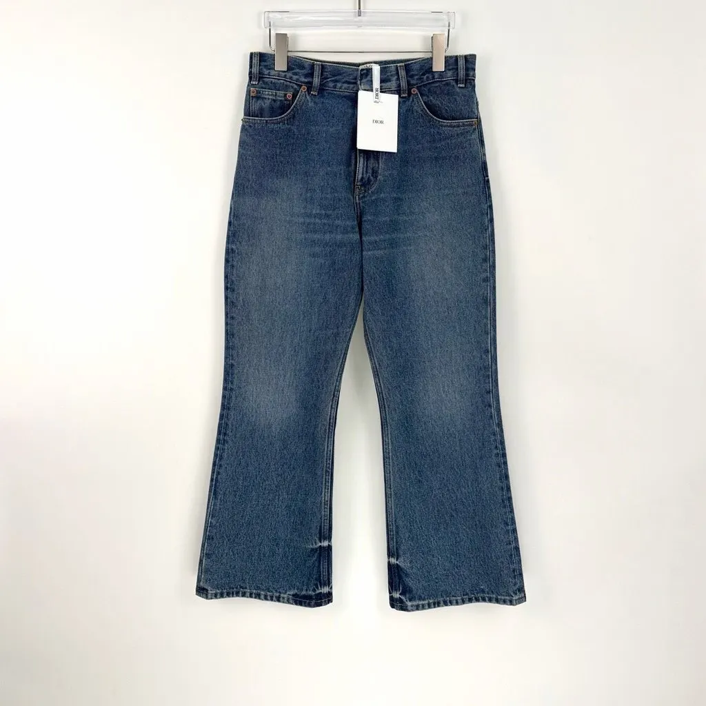 Dior Navy Denim Trousers Navy Denim Never worn, with tag - Inside View