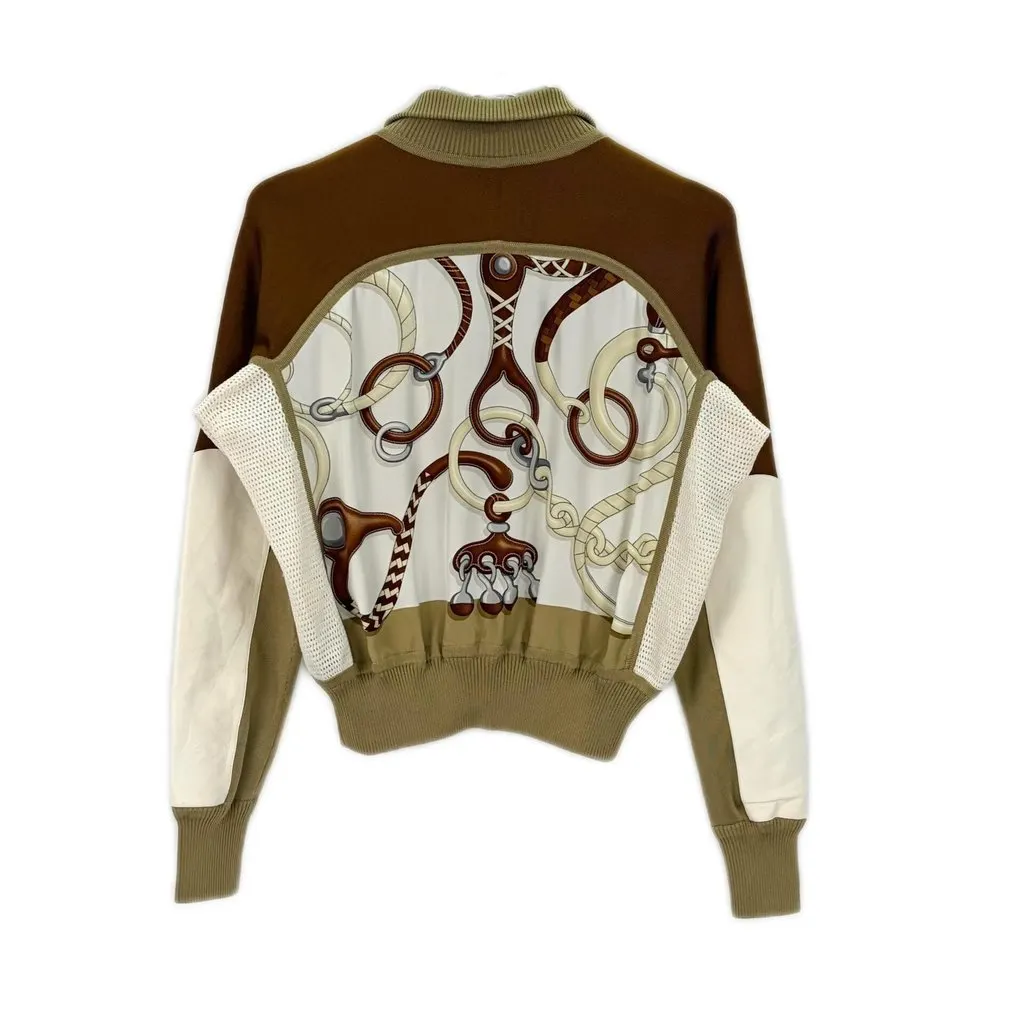 Hermès Brown Silk Jacket Brown Silk Never worn, with tag - Back View