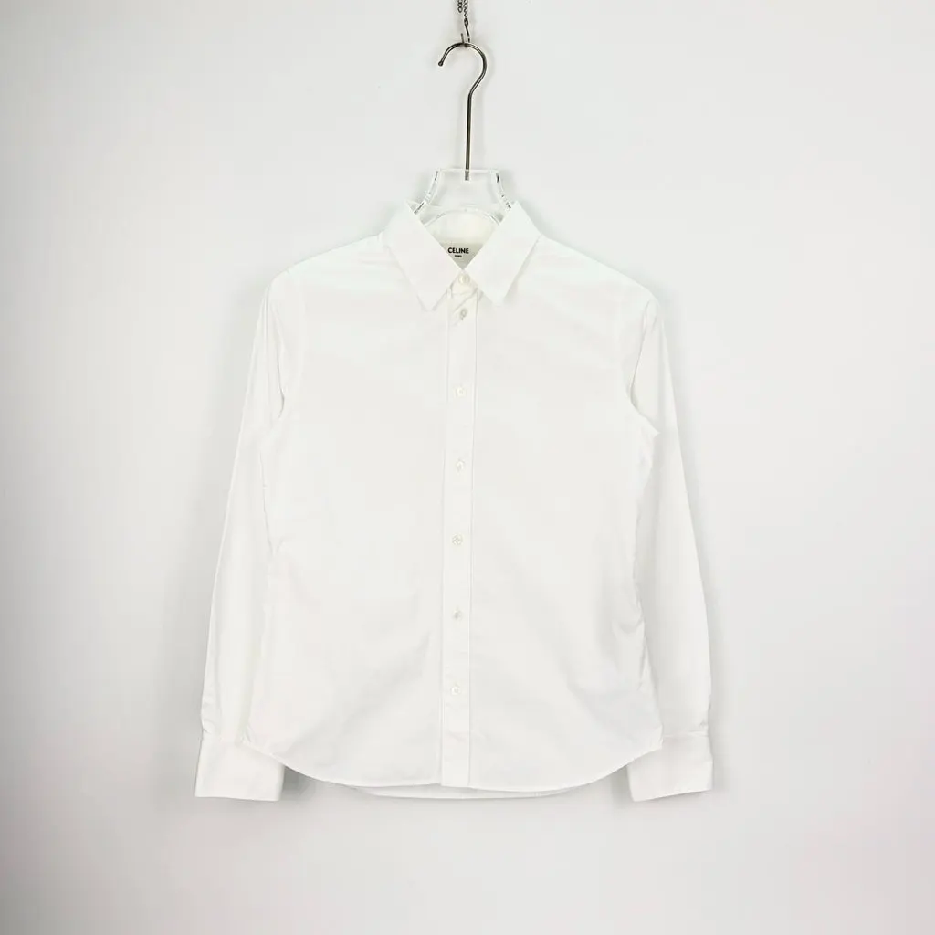 Celine White Cotton Top White Cotton Never worn, with tag - Inside View