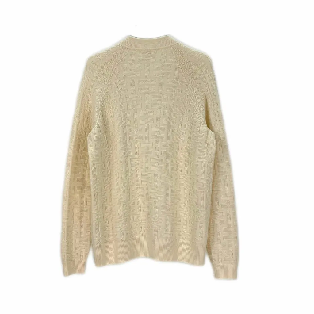 Hermès White Wool Knitwear White Wool Never worn, with tag - Back View