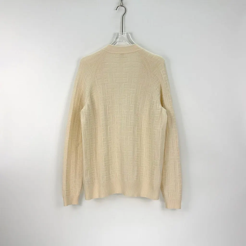 Hermès White Wool Knitwear White Wool Never worn, with tag - Model View