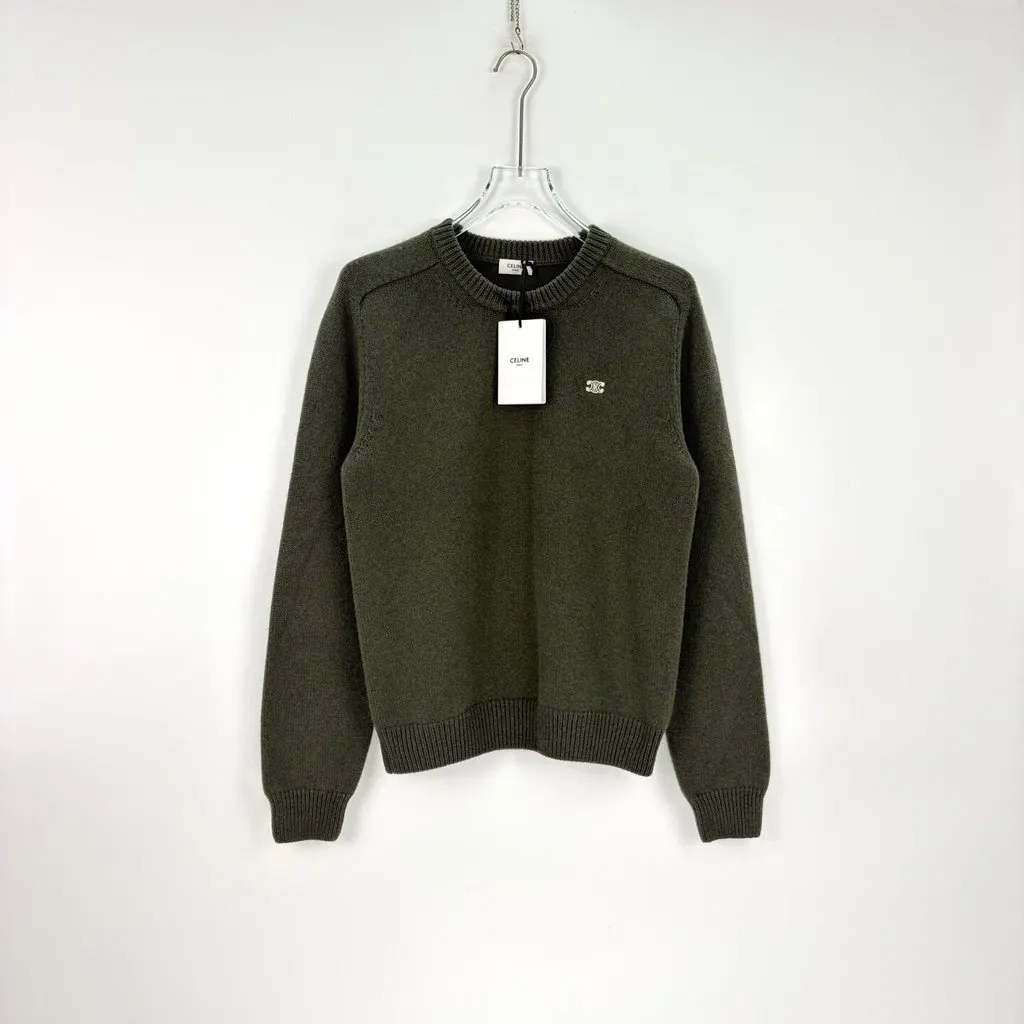 Celine Green Wool Knitwear Green Wool Never worn, with tag - Inside View