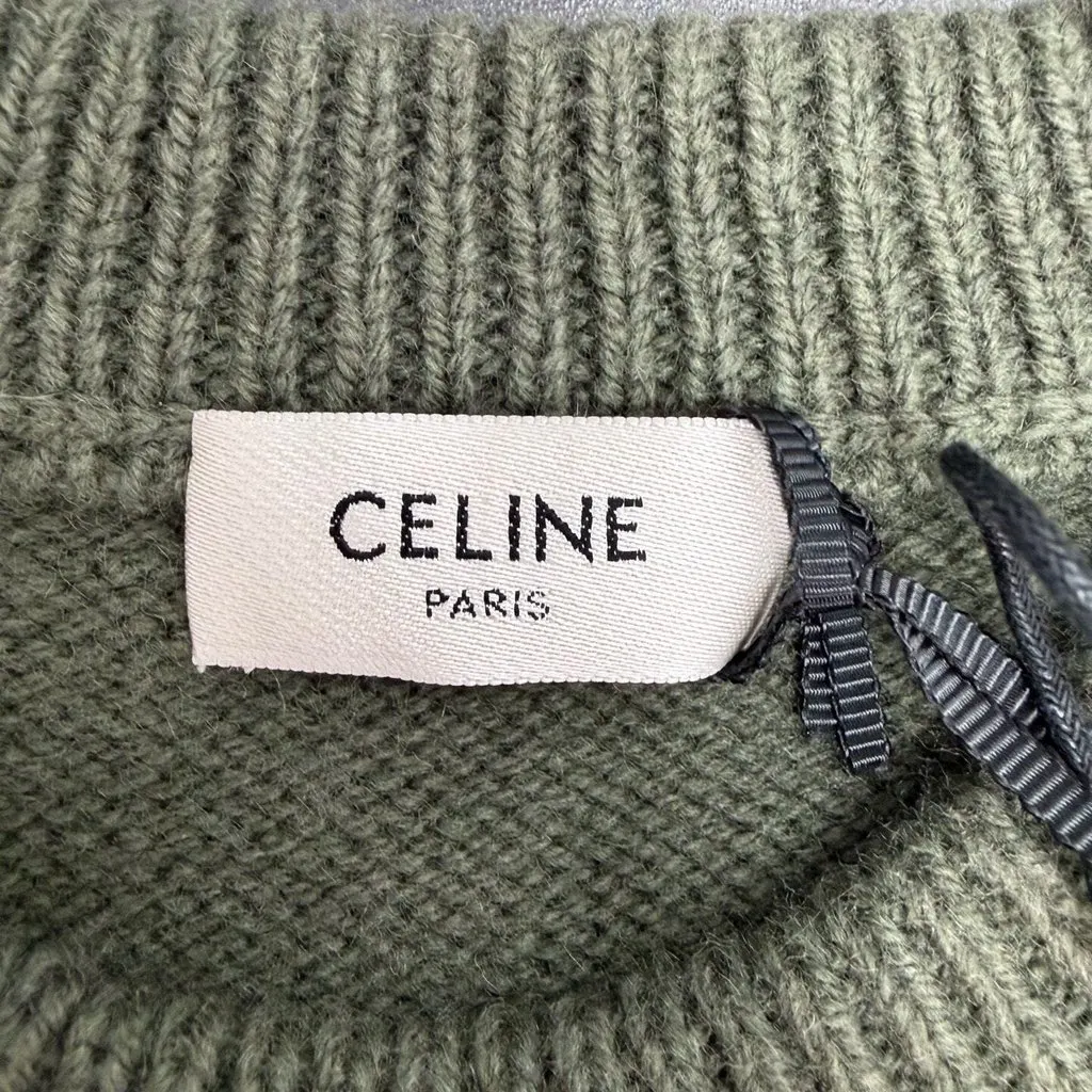 Celine Green Wool Knitwear Green Wool Never worn, with tag - Box View