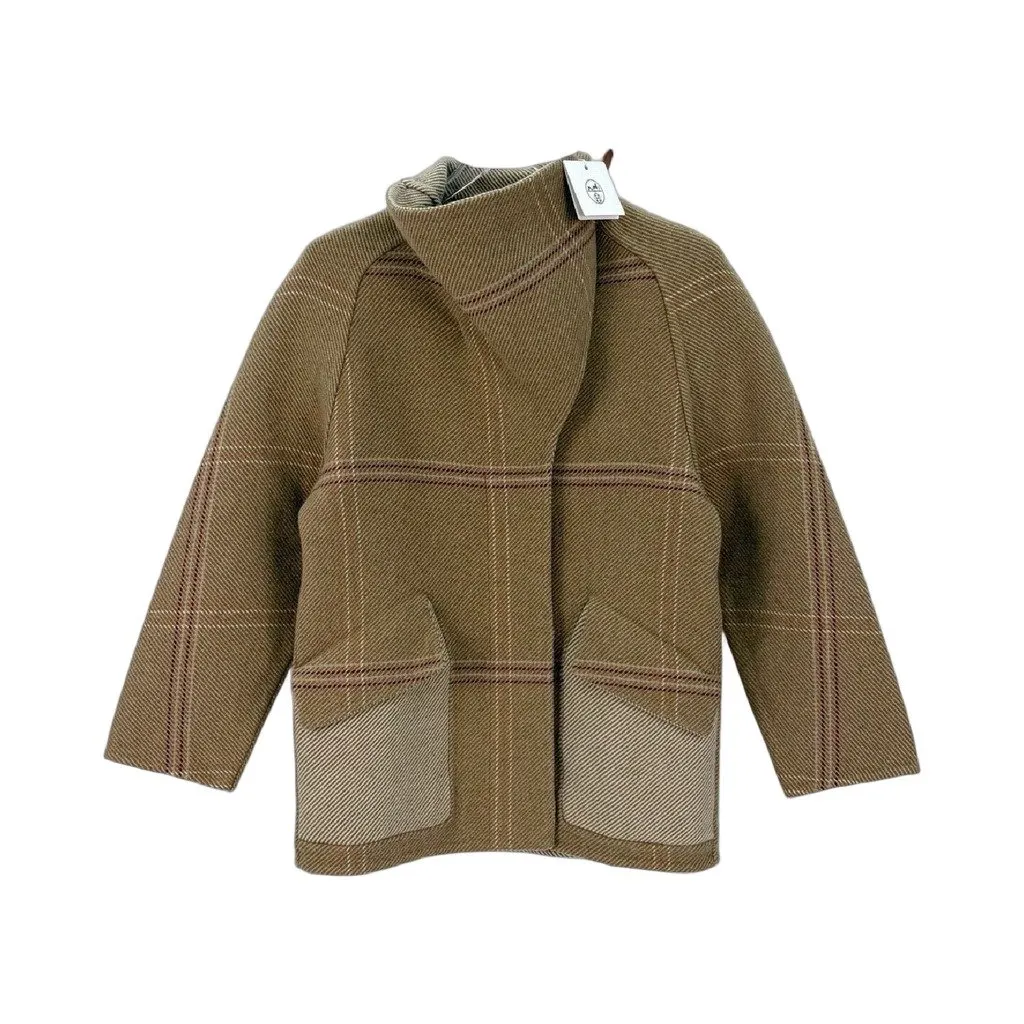 Hermès Brown Cashmere Coat Brown Cashmere Never worn, with tag - Front View
