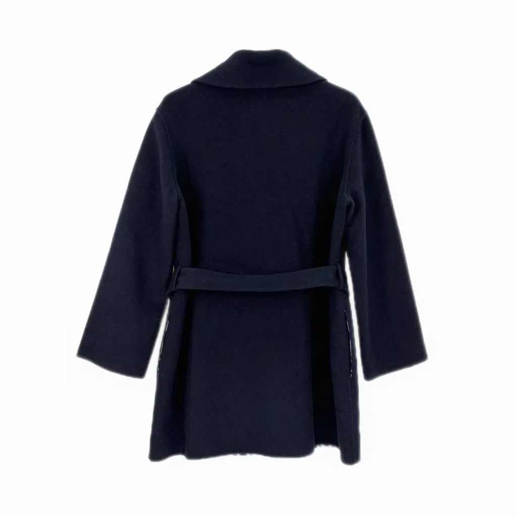 Hermès Navy Wool Coat Navy Wool Never worn, with tag - Back View