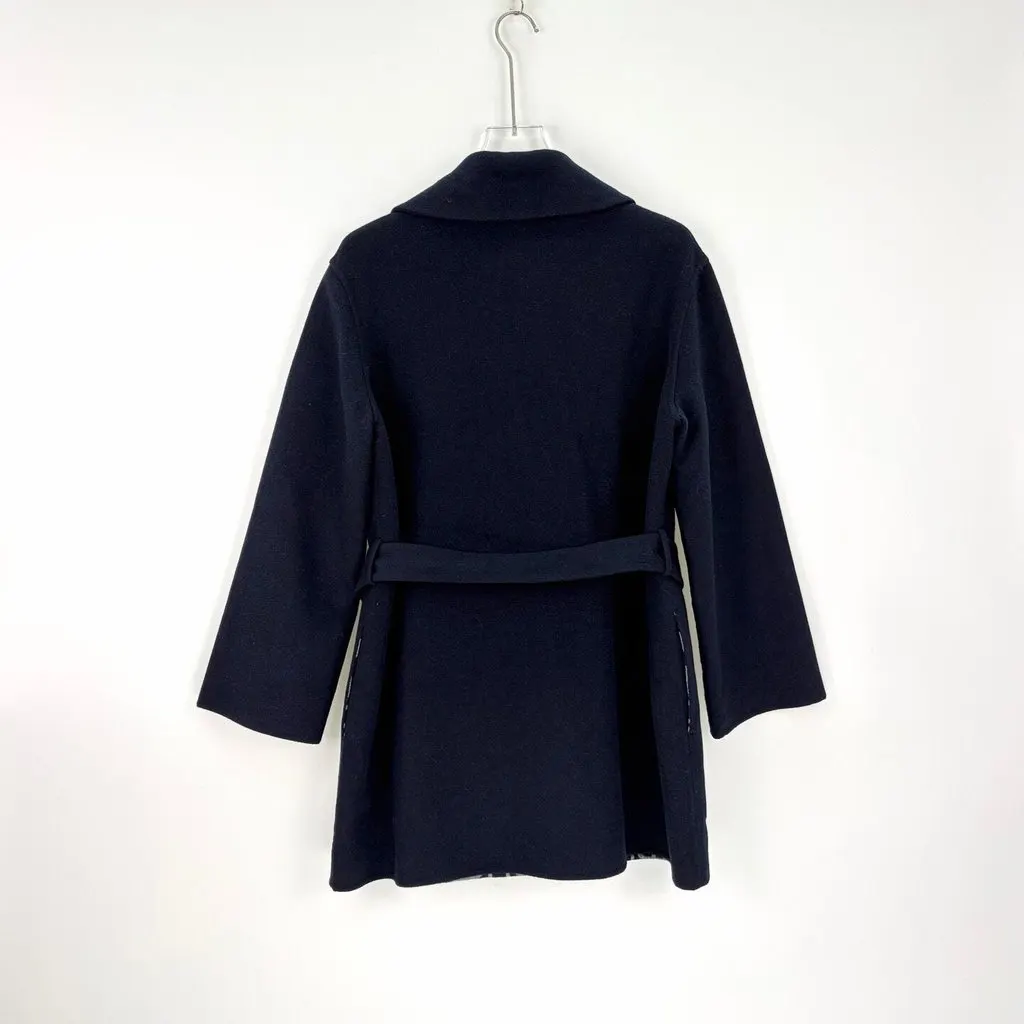 Hermès Navy Wool Coat Navy Wool Never worn, with tag - Model View