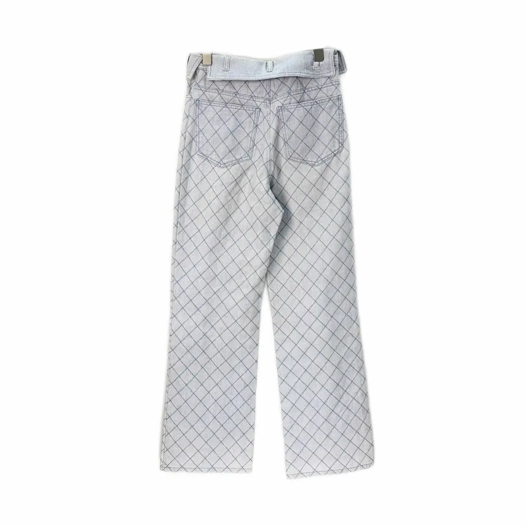 Chanel Navy Denim Trousers Navy Denim Never worn, with tag - Back View