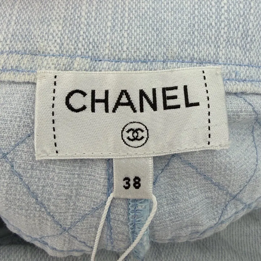 Chanel Navy Denim Trousers Navy Denim Never worn, with tag - Box View
