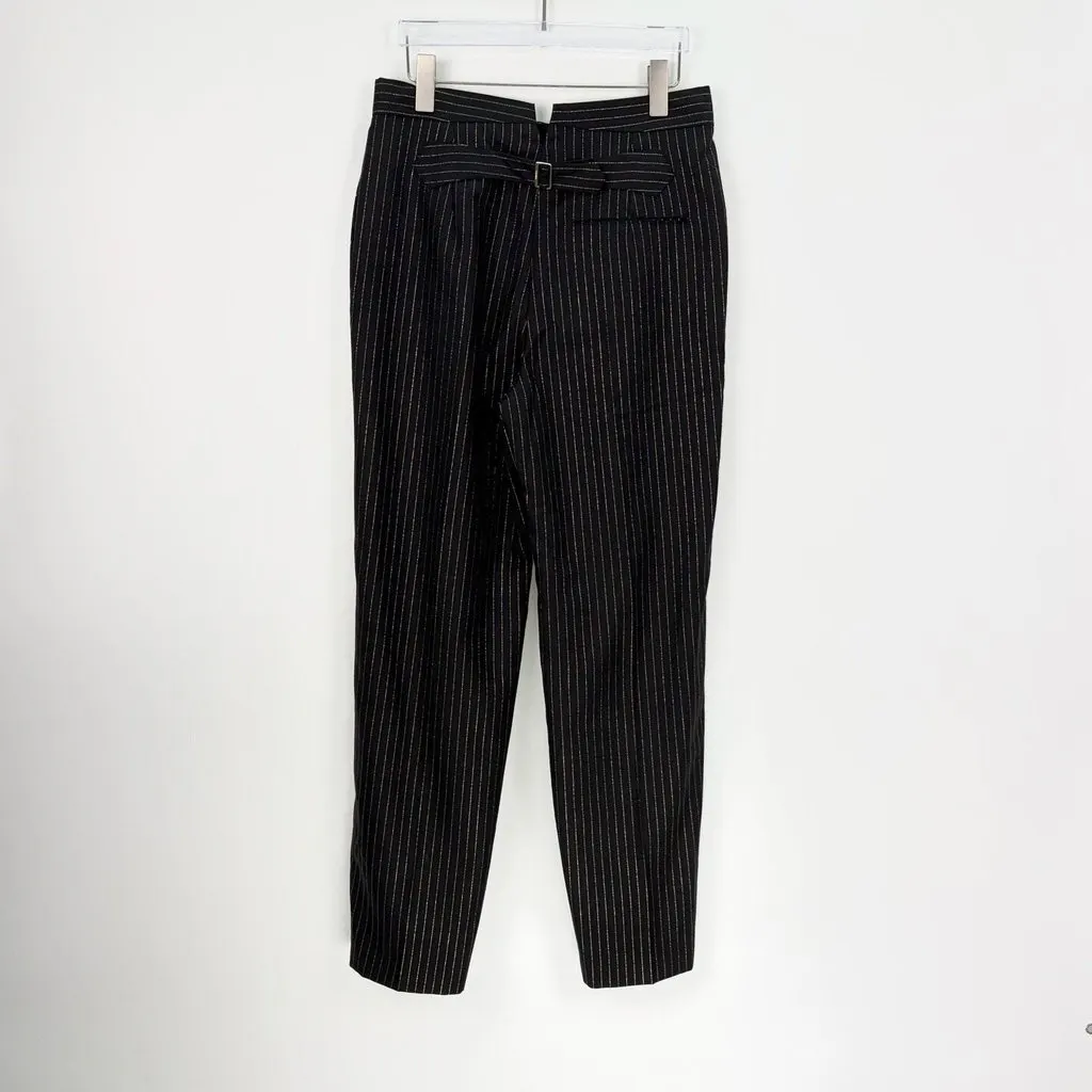 Chanel Black Wool Trousers Black Wool Never worn, with tag - Model View