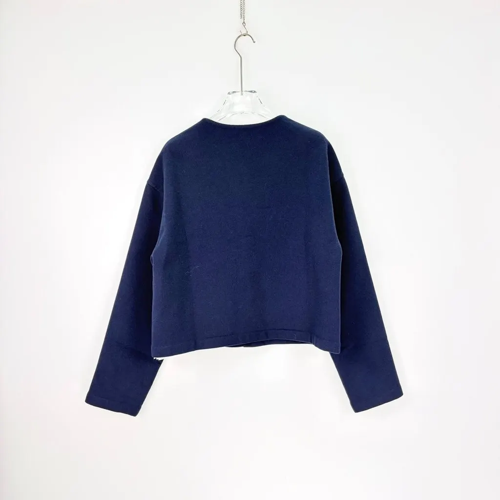 Celine Navy Cashmere Jacket Navy Cashmere Never worn, with tag - Model View