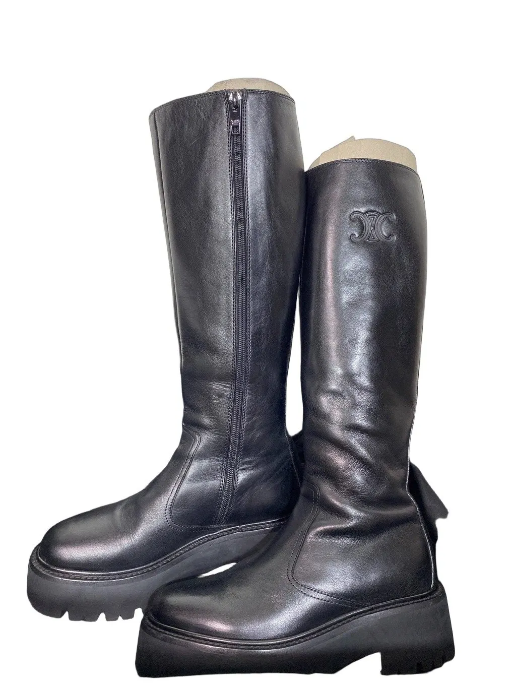 Celine Leather Boots MultiColor Leather Very good - Front View