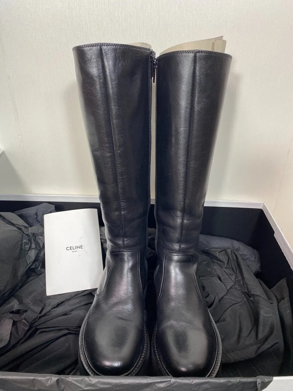 Celine Leather Boots MultiColor Leather Very good - Back View