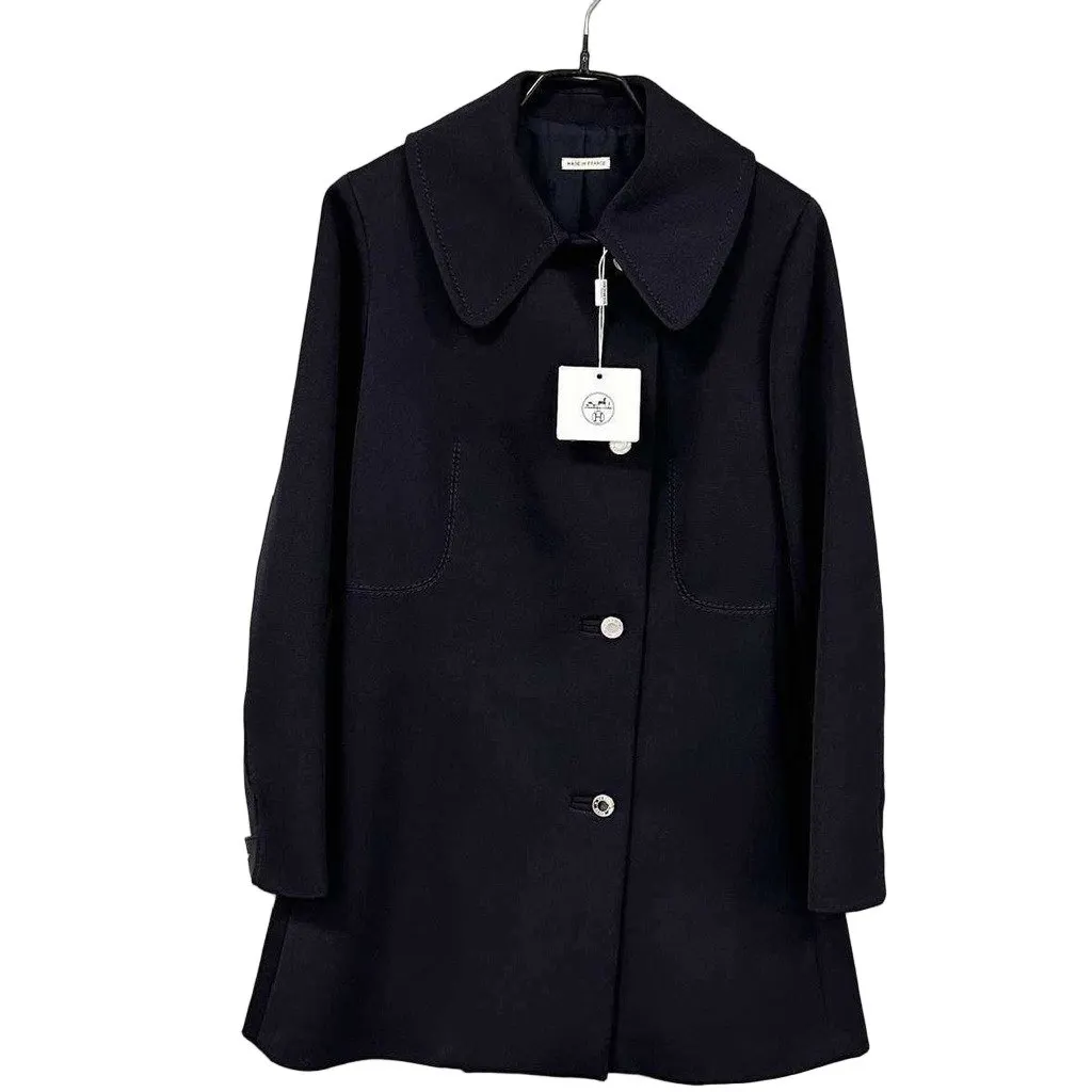Hermès Wool Coat MultiColor Wool Never worn - Front View