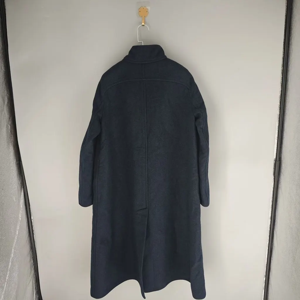 Hermès Navy Cashmere Coat Navy Cashmere Never worn - Back View