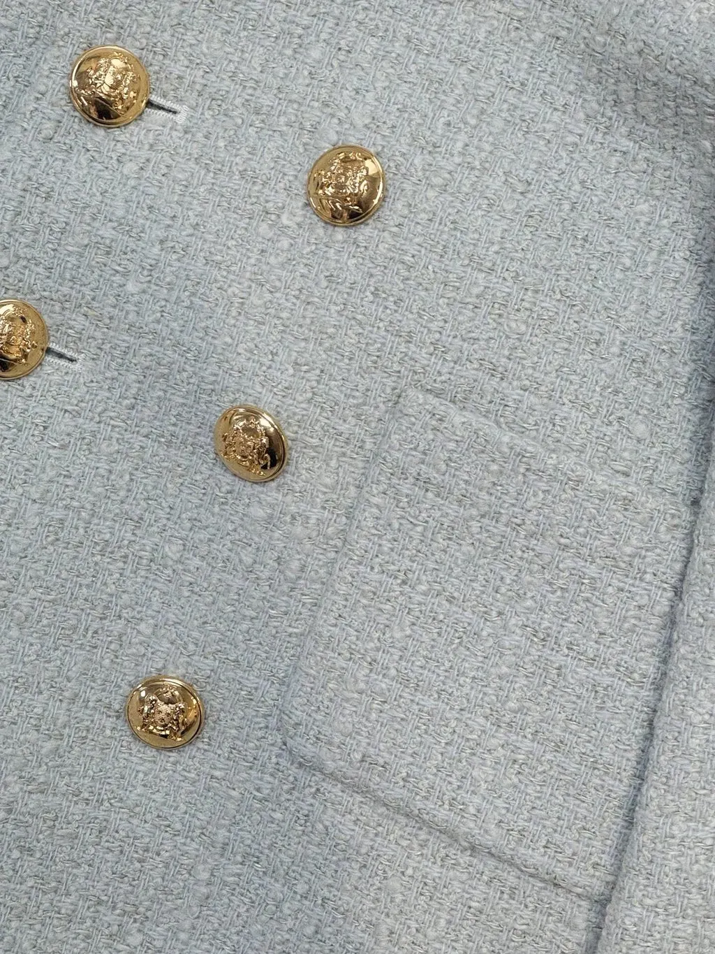 Celine Green Tweed Jacket Green Tweed Very good - Model View