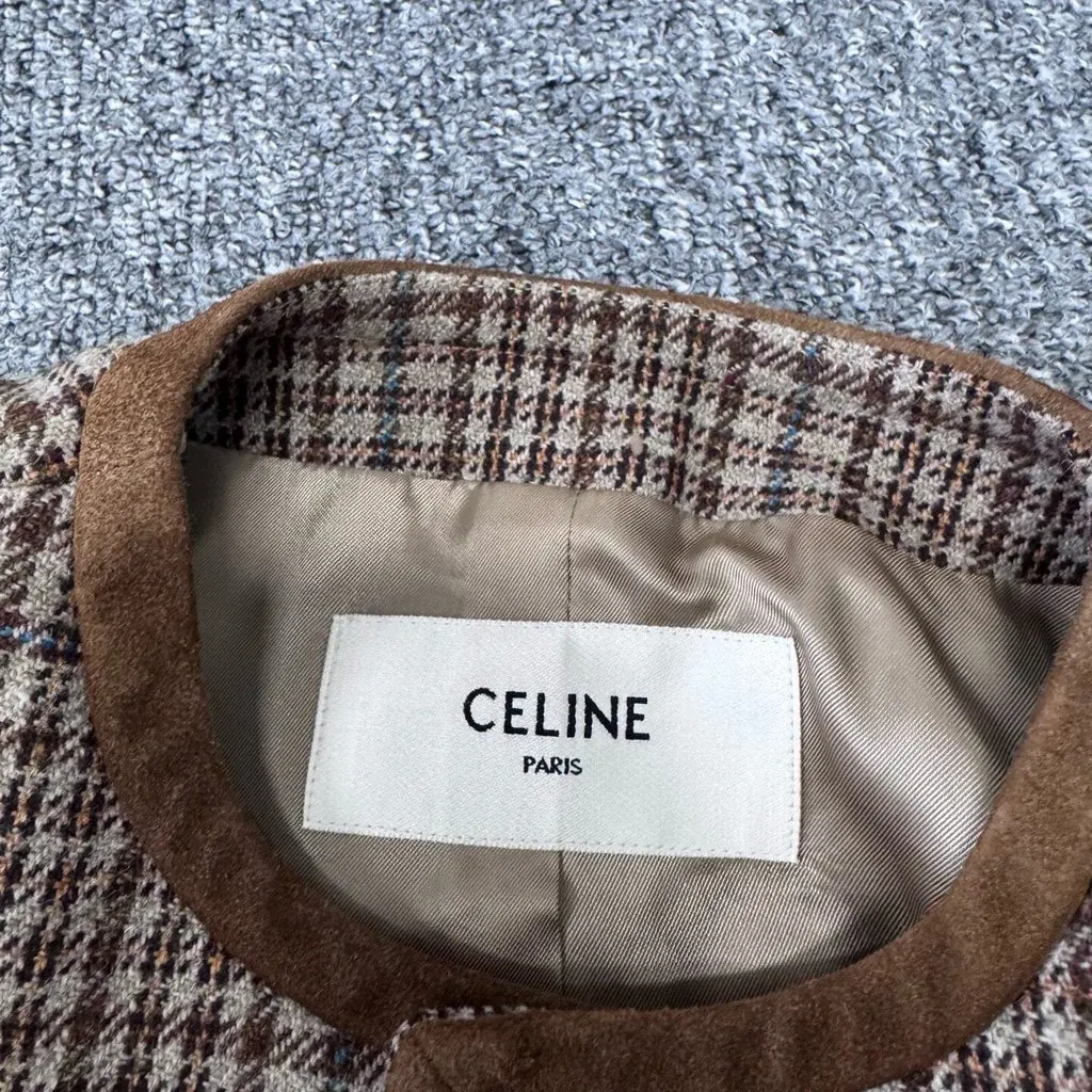 Celine Brown Wool Jacket Brown Wool Very good - Box View
