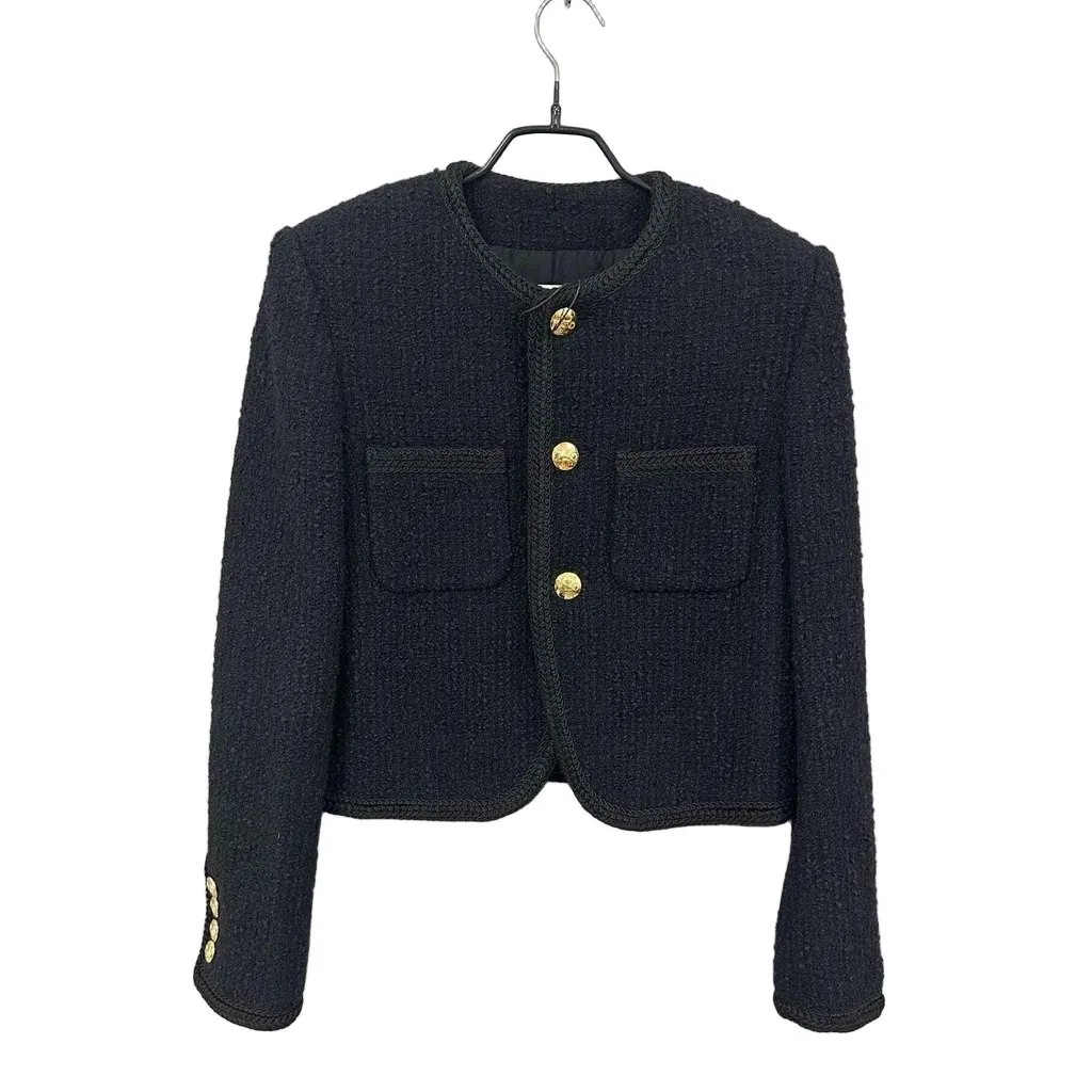 Celine Black Wool Jacket Black Wool Very good - Front View
