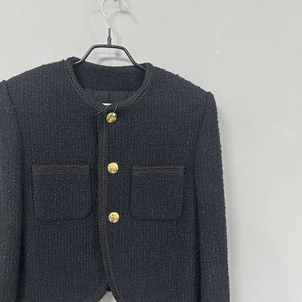 Celine Black Wool Jacket Black Wool Very good - Back View
