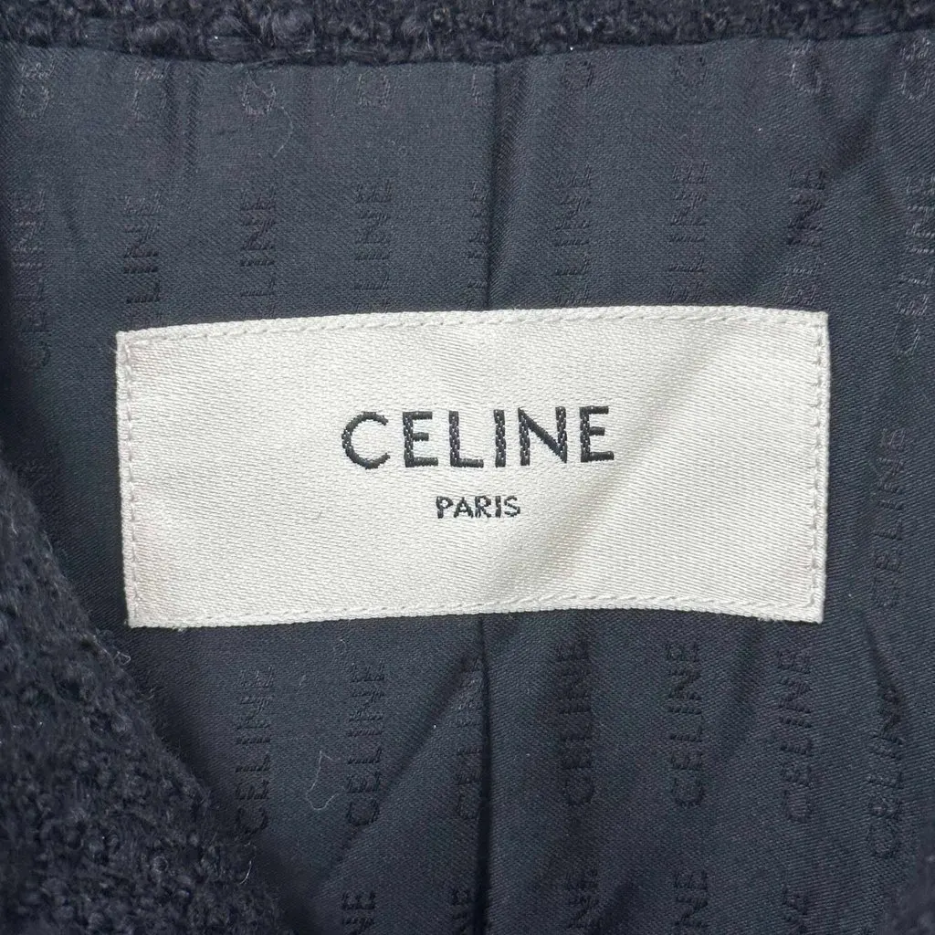 Celine Black Wool Jacket Black Wool Very good - Model View