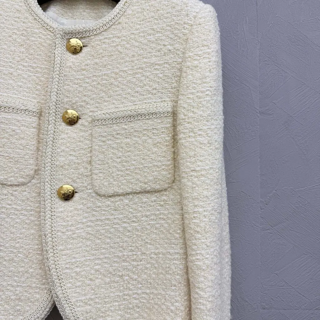Celine Ecru Wool Jacket Ecru Wool Never worn - Inside View