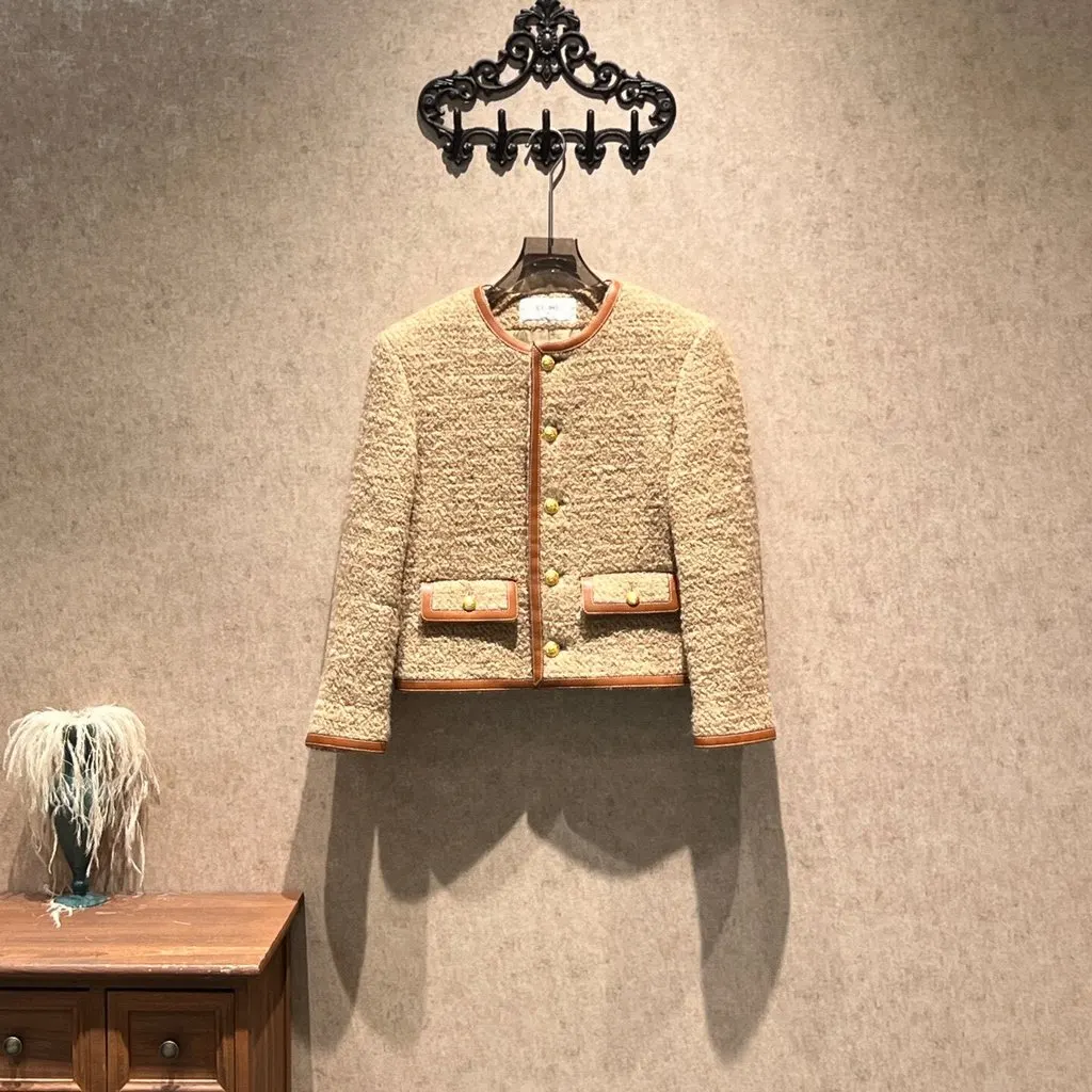 Celine Tweed Jacket MultiColor Tweed Very good - Back View