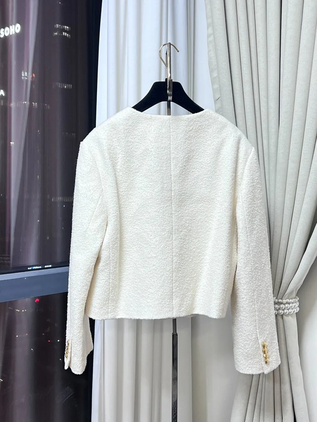 Celine White Tweed Jacket White Tweed Never worn - Inside View