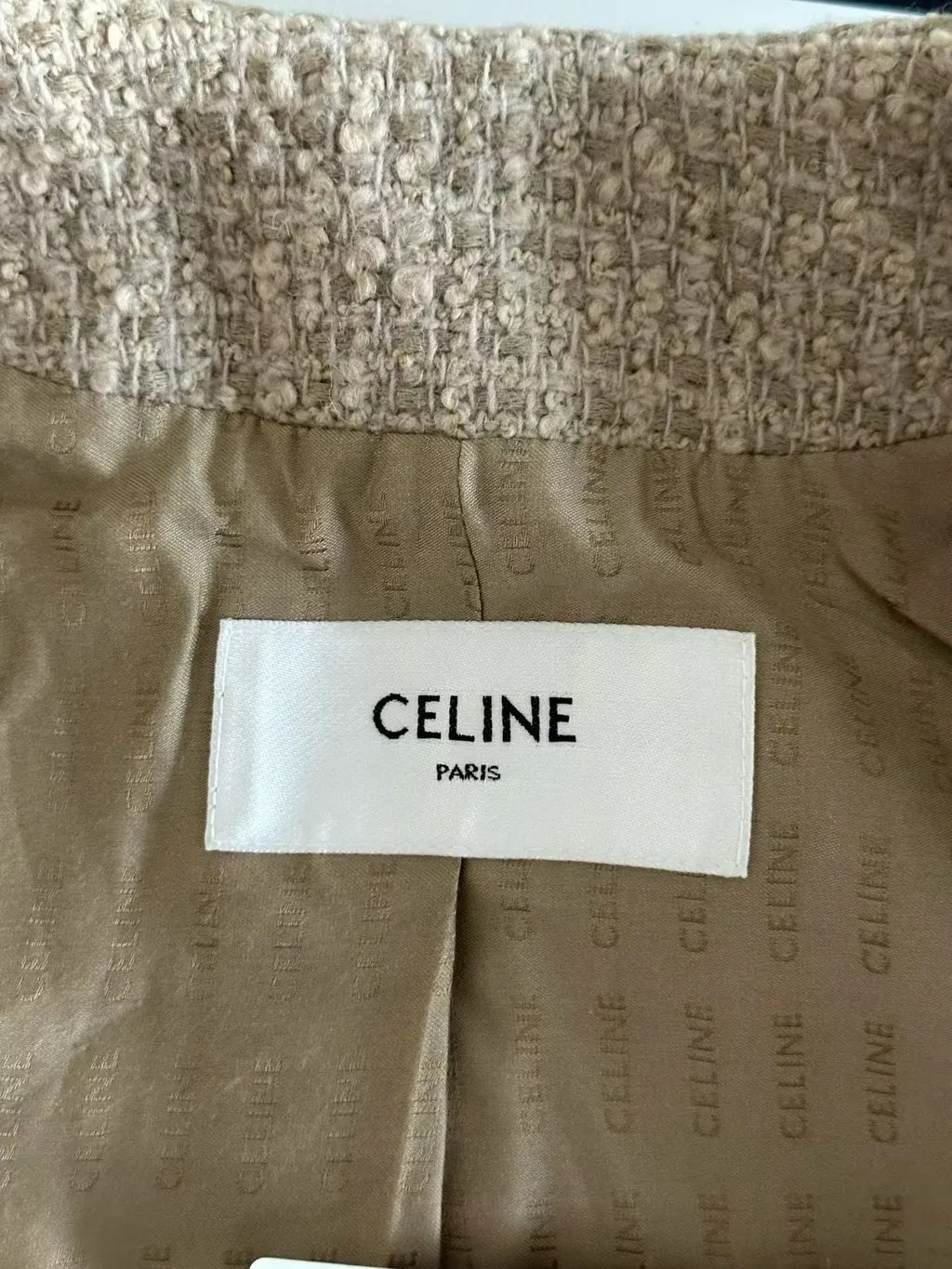 Celine Tweed Jacket MultiColor Tweed Never worn, with tag - Inside View