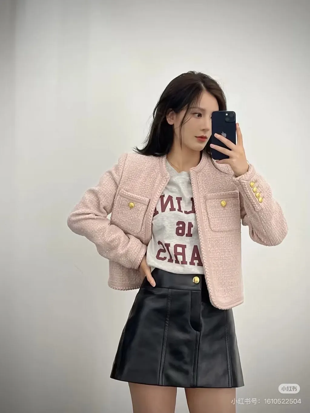 Celine Pink Wool Jacket Pink Wool Never worn - Model View