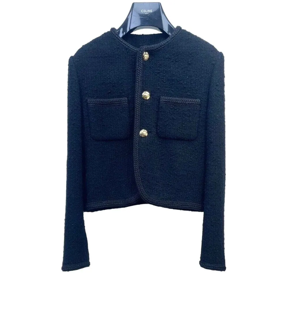 Celine Tweed Jacket MultiColor Tweed Never worn - Front View