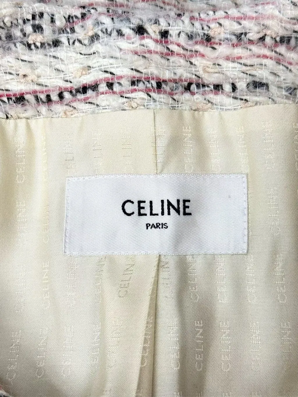 Celine Tweed Jacket MultiColor Tweed Never worn, with tag - Inside View