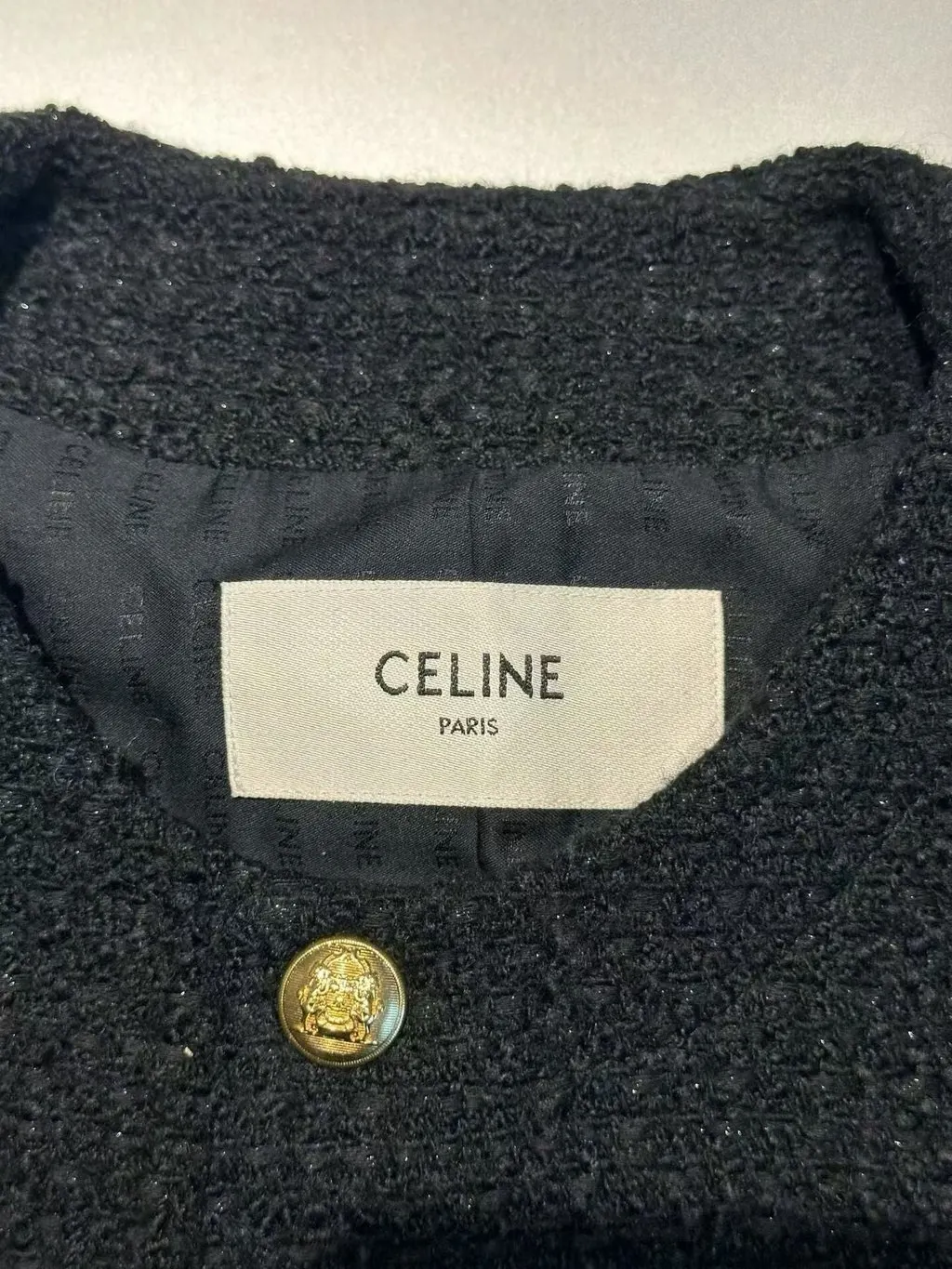 Celine Tweed Jacket MultiColor Tweed Never worn, with tag - Inside View