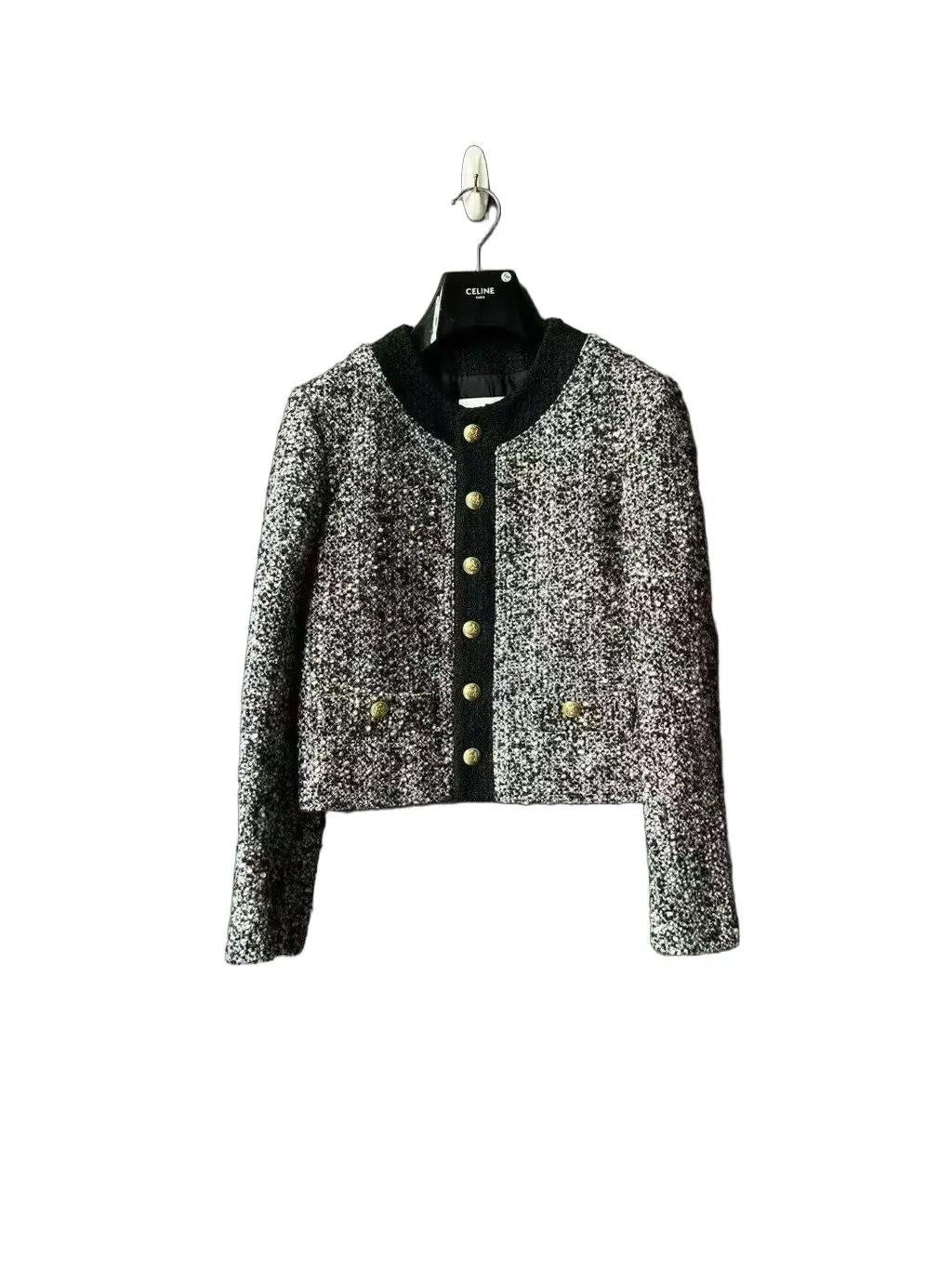 Celine Tweed Jacket MultiColor Tweed Very good - Front View