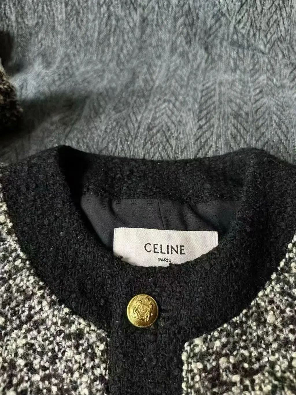 Celine Tweed Jacket MultiColor Tweed Very good - Inside View
