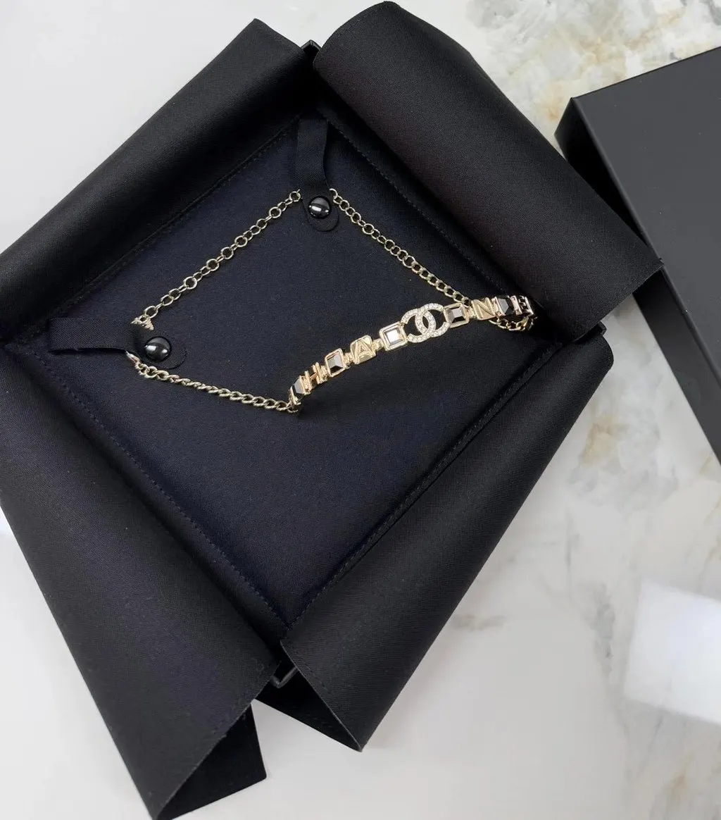Chanel Gold Plated Necklace Gold Lace Very good - Back View