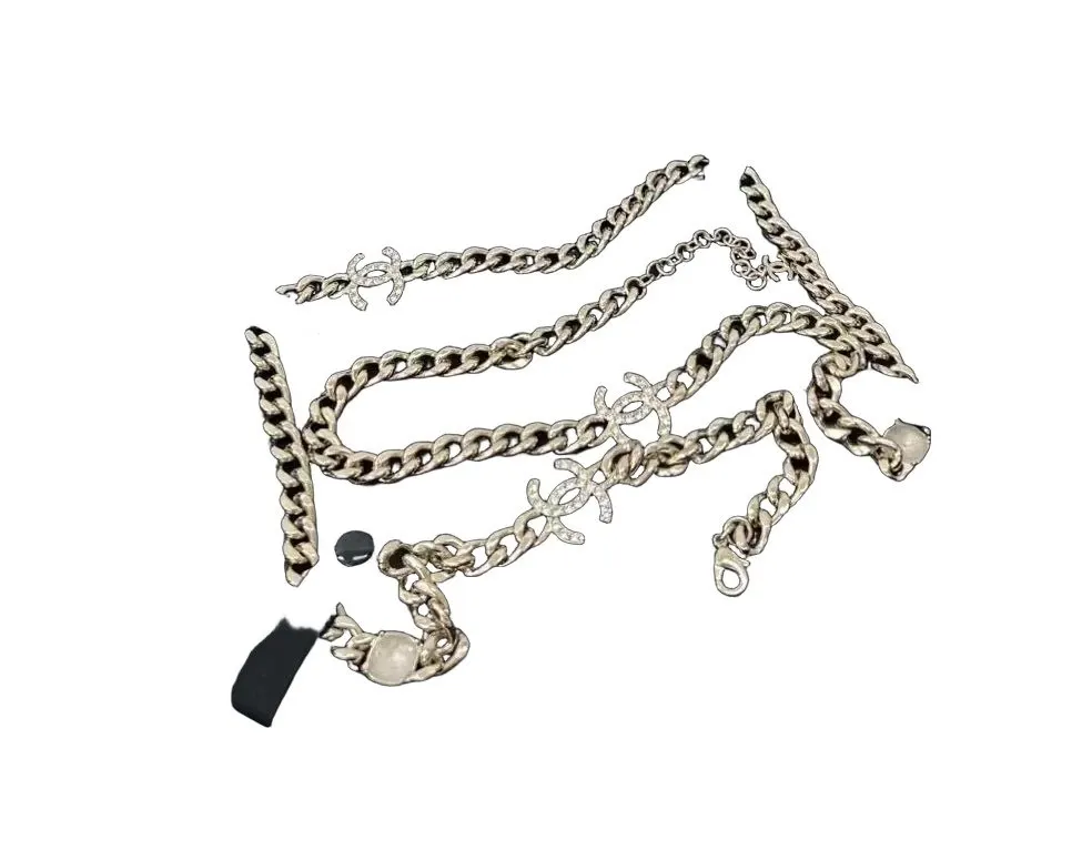 Chanel Silver Metal Necklace Silver Metal Never worn - Front View