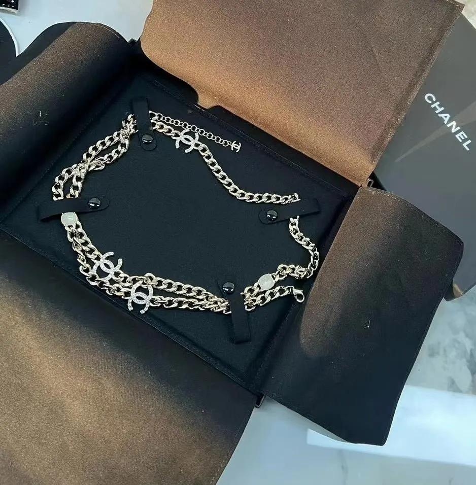 Chanel Silver Metal Necklace Silver Metal Never worn - Back View