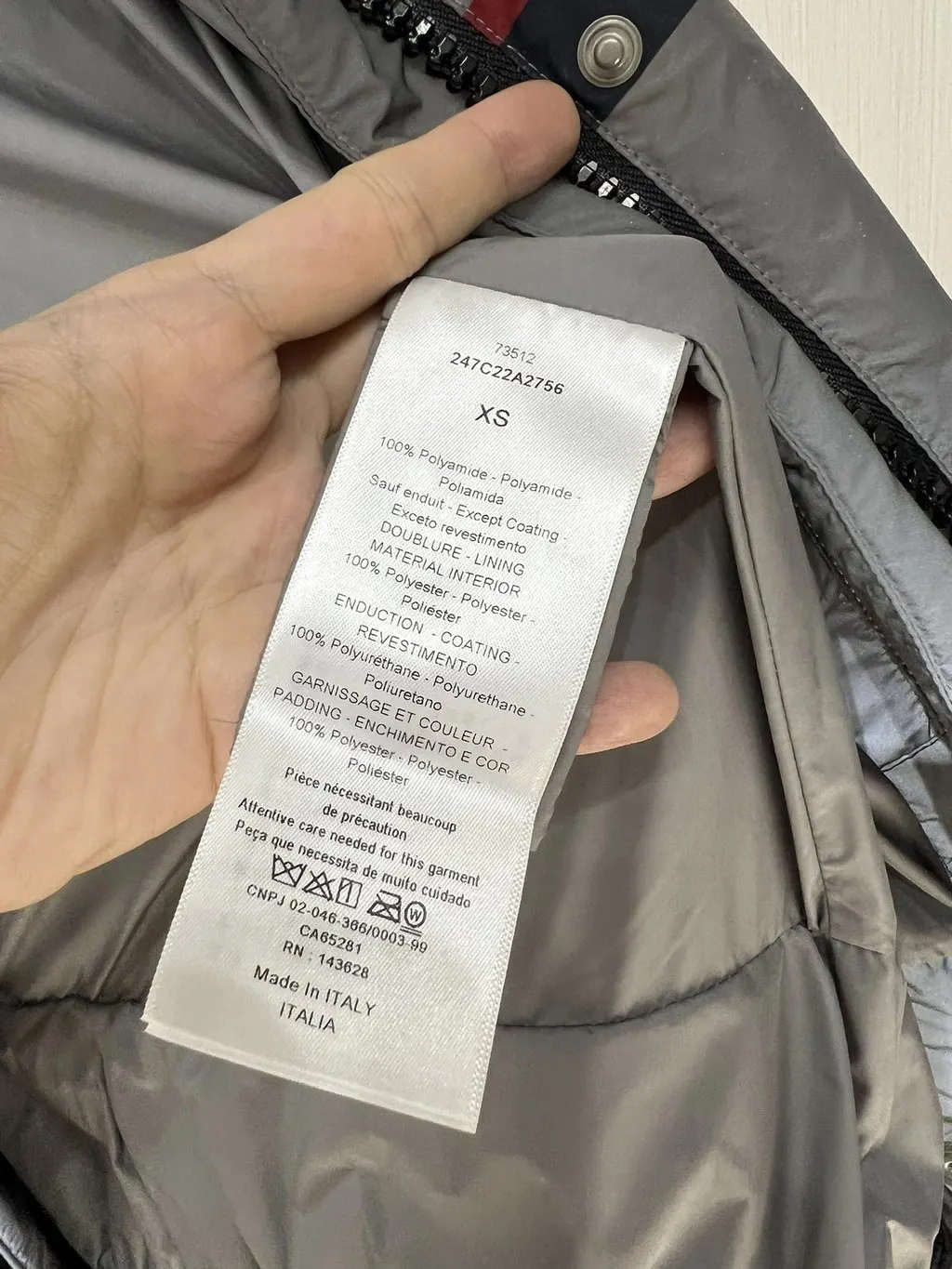 Dior Silver Polyamide Jacket Silver Polyamide Very good - Model View