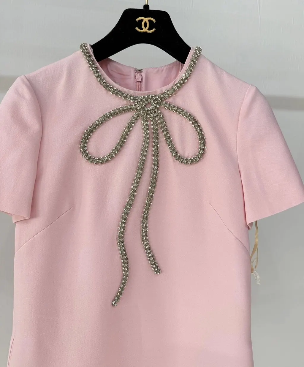 Valentino Pink Wool Dress Pink Wool Very good - Back View