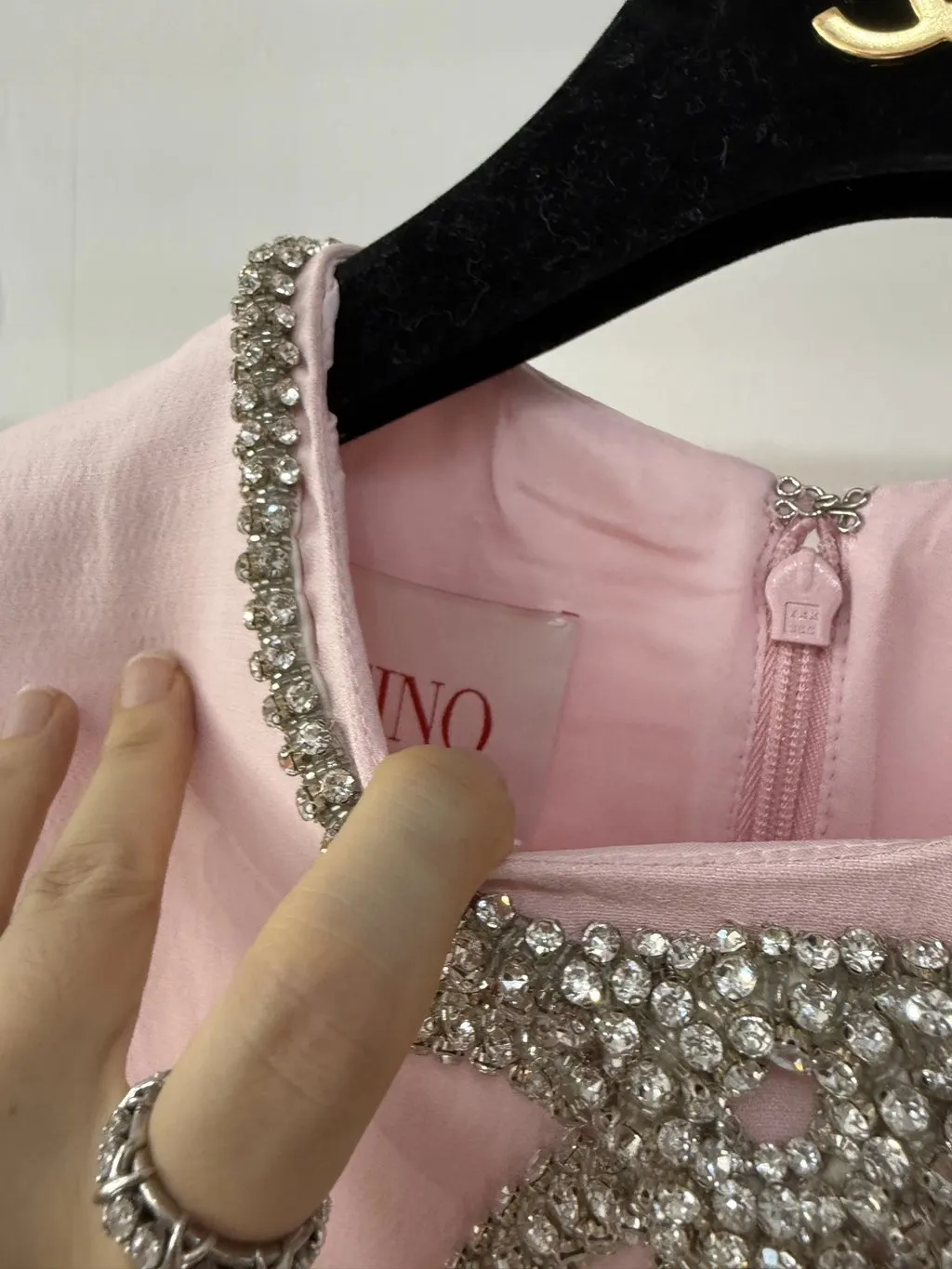 Valentino Pink Wool Dress Pink Wool Very good - Model View
