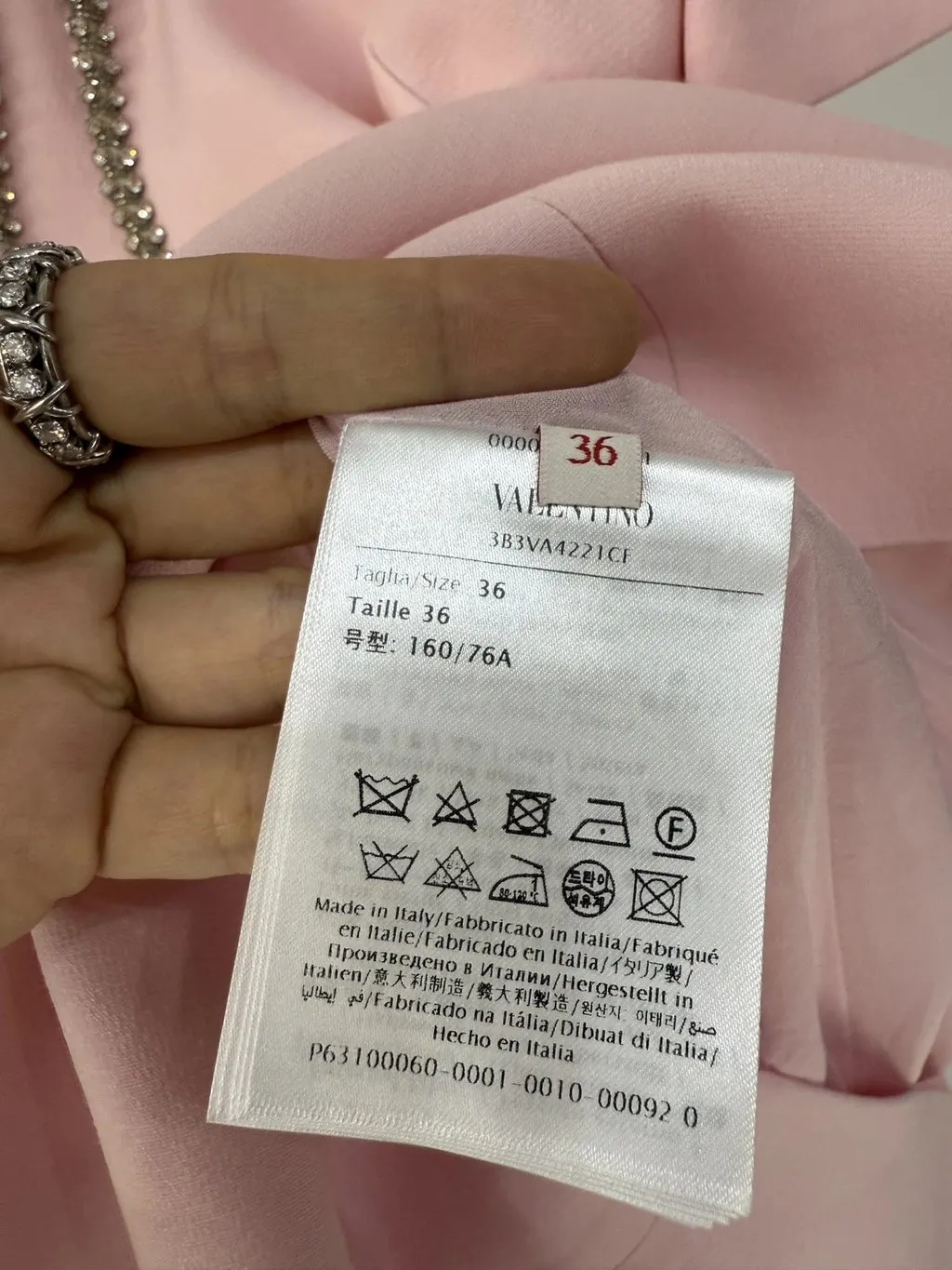 Valentino Pink Wool Dress Pink Wool Very good - Box View