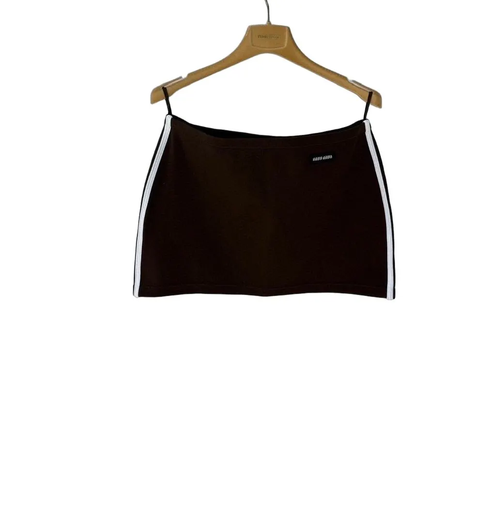 Miu Miu Brown Cotton Skirt