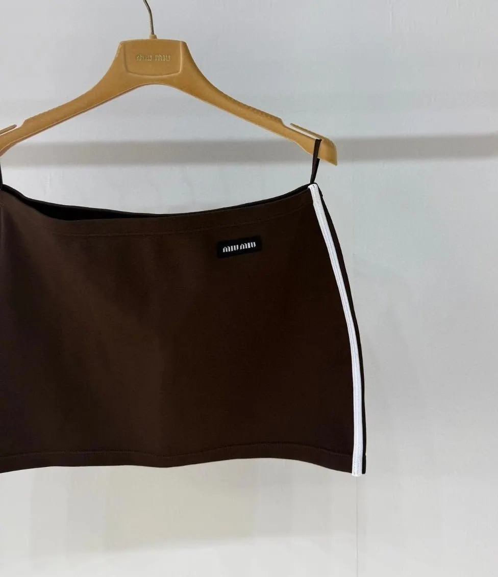 Miu Miu Brown Cotton Skirt Brown Cotton Never worn - Inside View