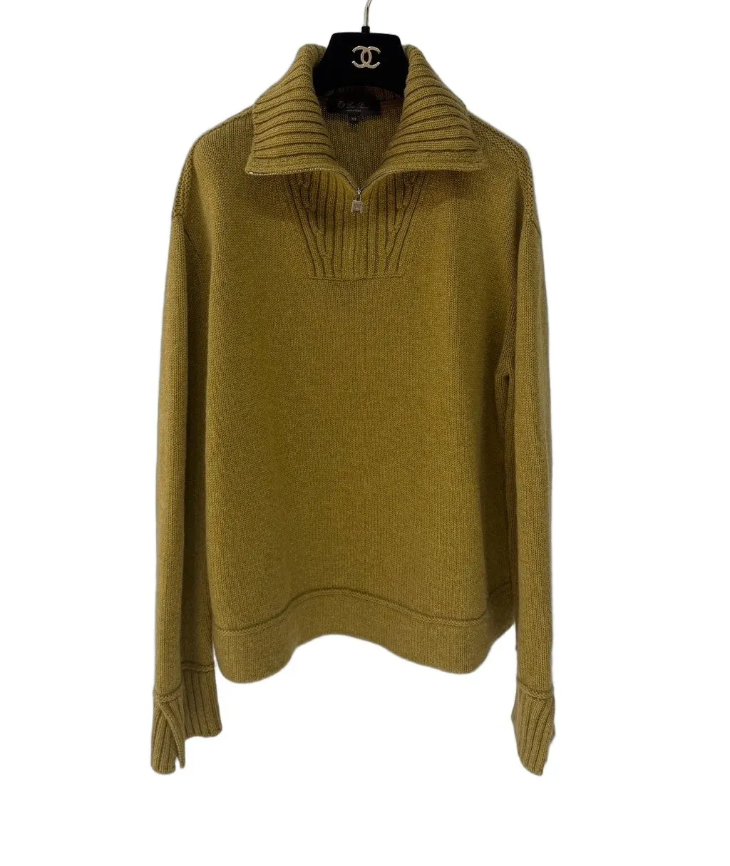 Loro Piana Parksville Yellow Cashmere Knitwear