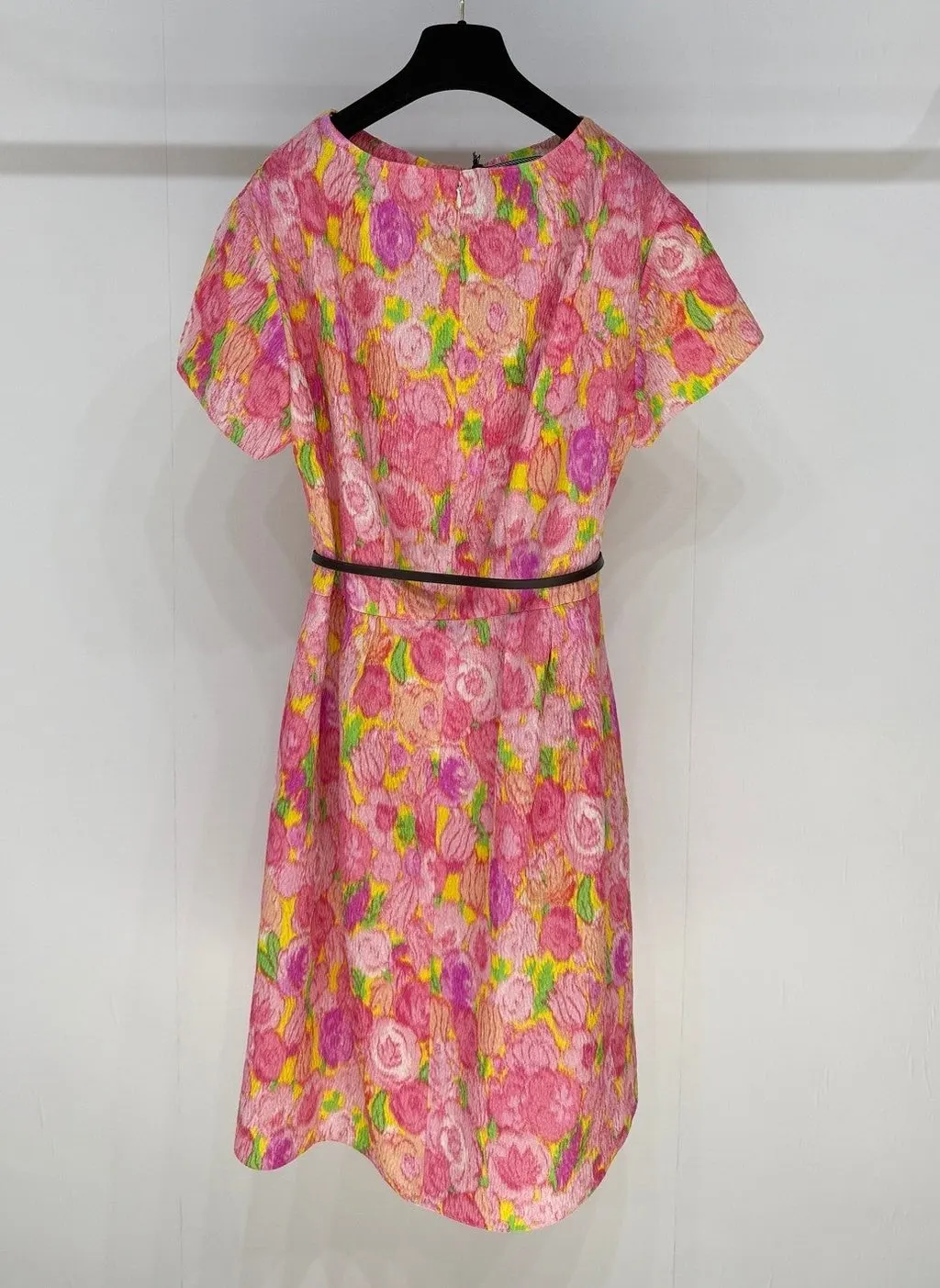Prada Silk Dress MultiColor Silk Never worn, with tag - Model View