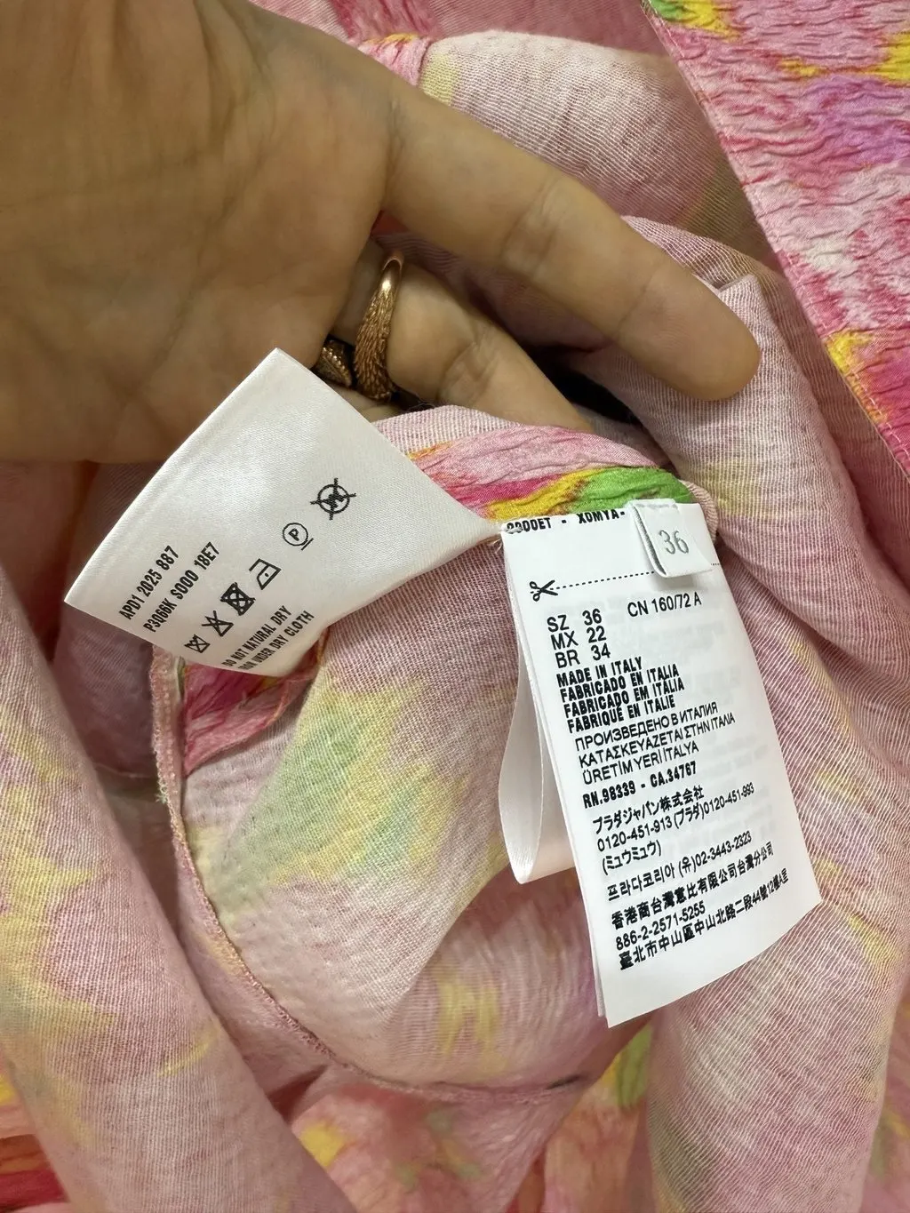 Prada Silk Dress MultiColor Silk Never worn, with tag - Box View