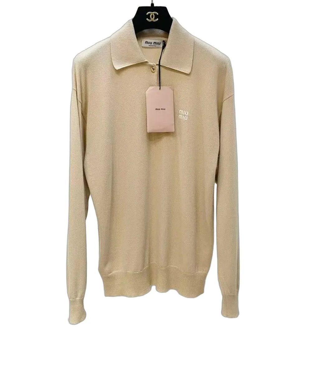 Miu Miu Camel Cashmere Top