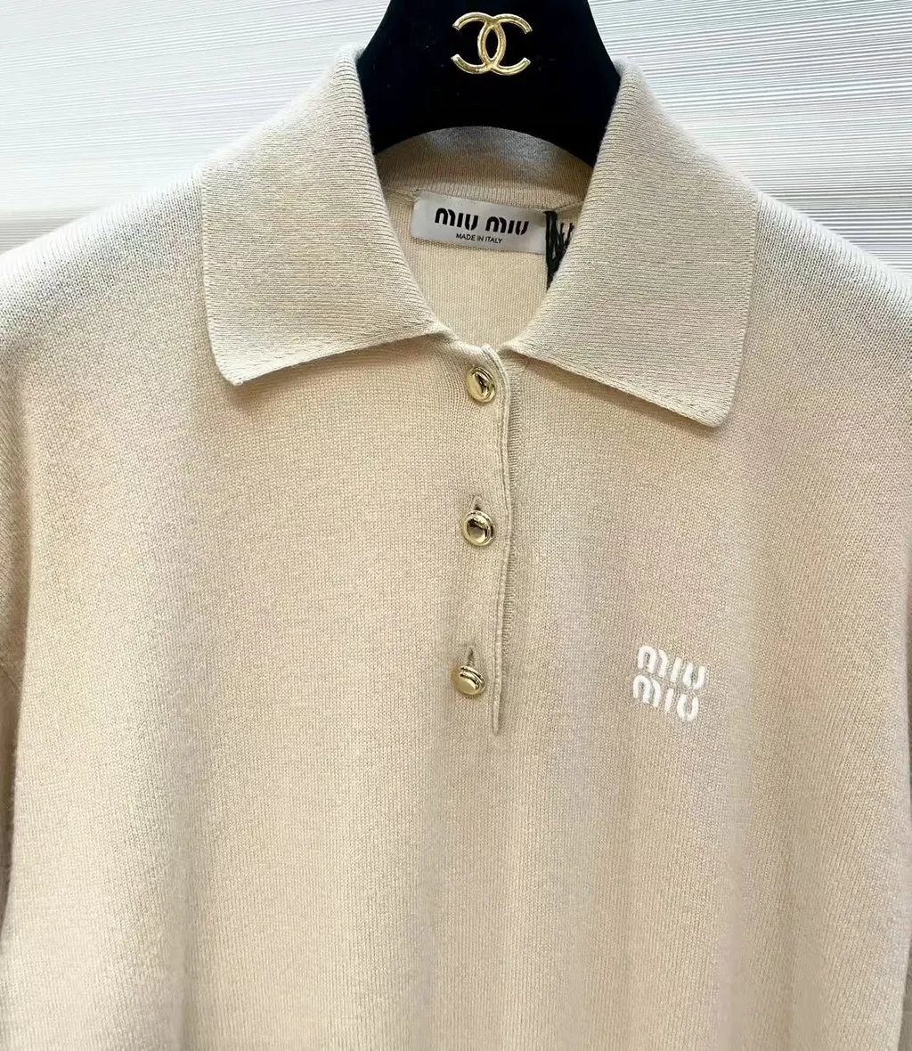 Miu Miu Camel Cashmere Top Camel Cashmere Very good - Back View