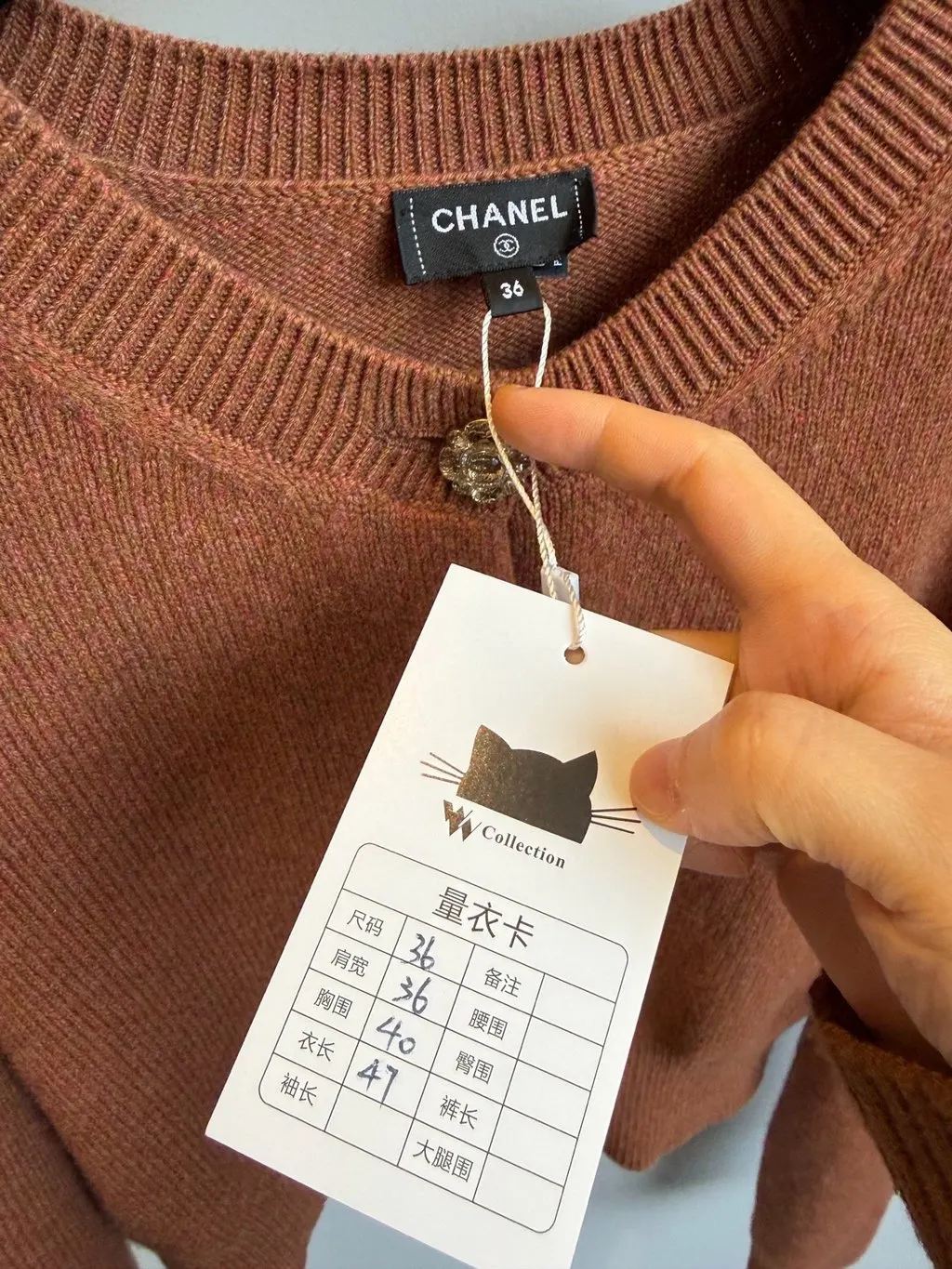 Chanel Orange Cashmere Knitwear Orange Cashmere Very good - Back View