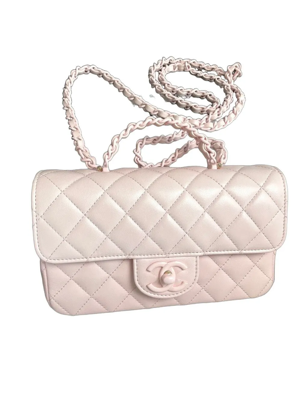 Chanel Pink Leather Handbag