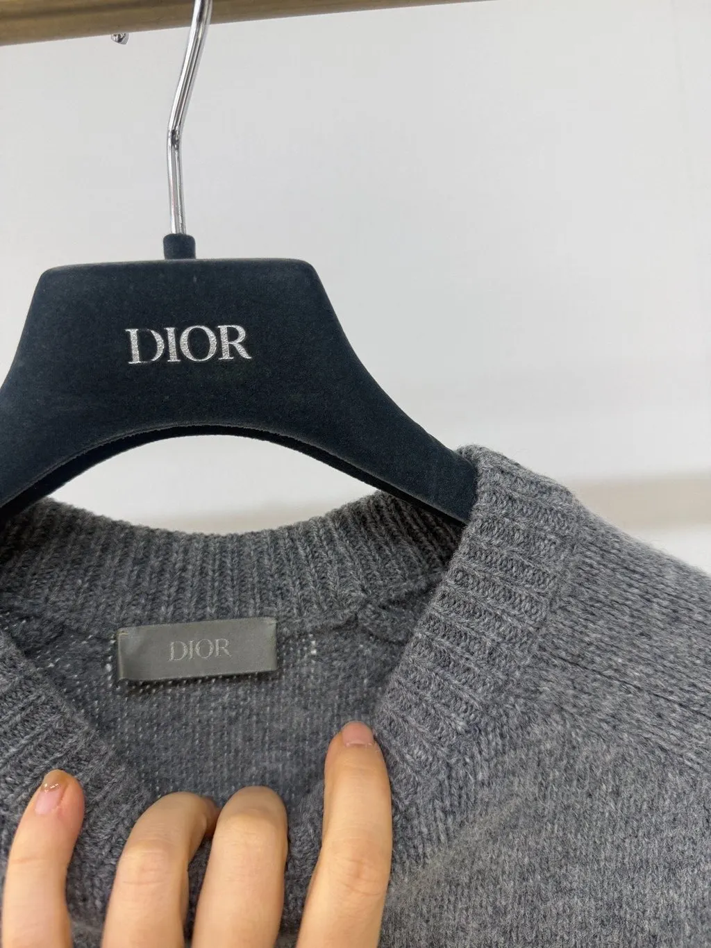 Dior Grey Wool Knitwear Grey Wool Very good - Model View